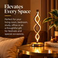 Infinity Twist LED Table Lamp – Warm Gold