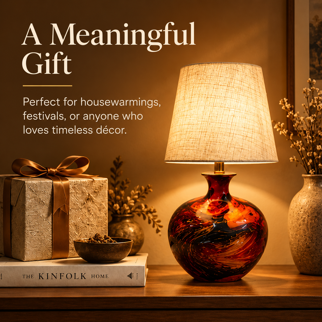 Ember Swirl Statement Table Lamp