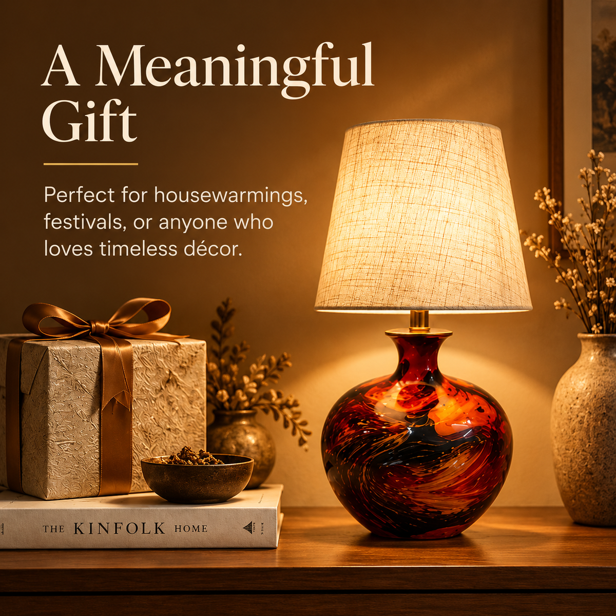 Ember Swirl Statement Table Lamp