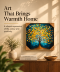 Golden Tree of Life Framed Wall Art