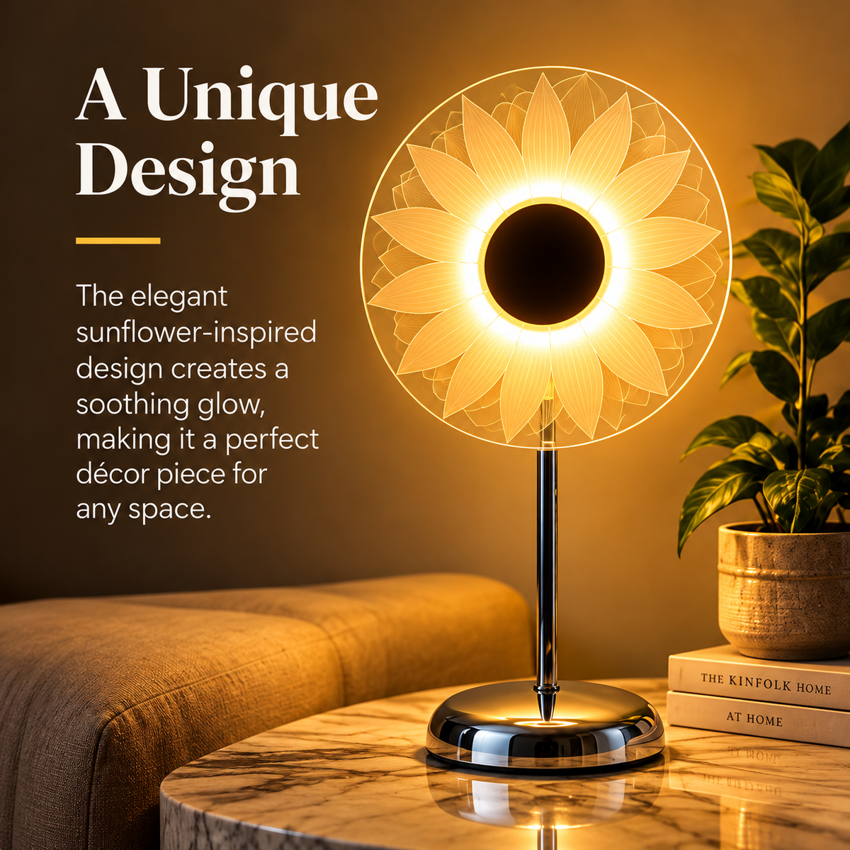Sunflower Glow Decorative LED Table Lamp