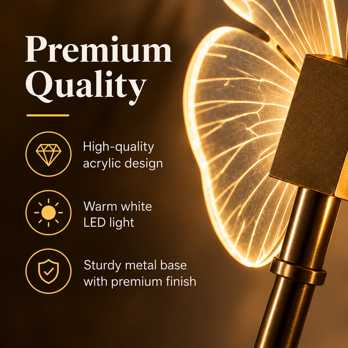 Butterfly Glow LED Table Lamp – Warm White