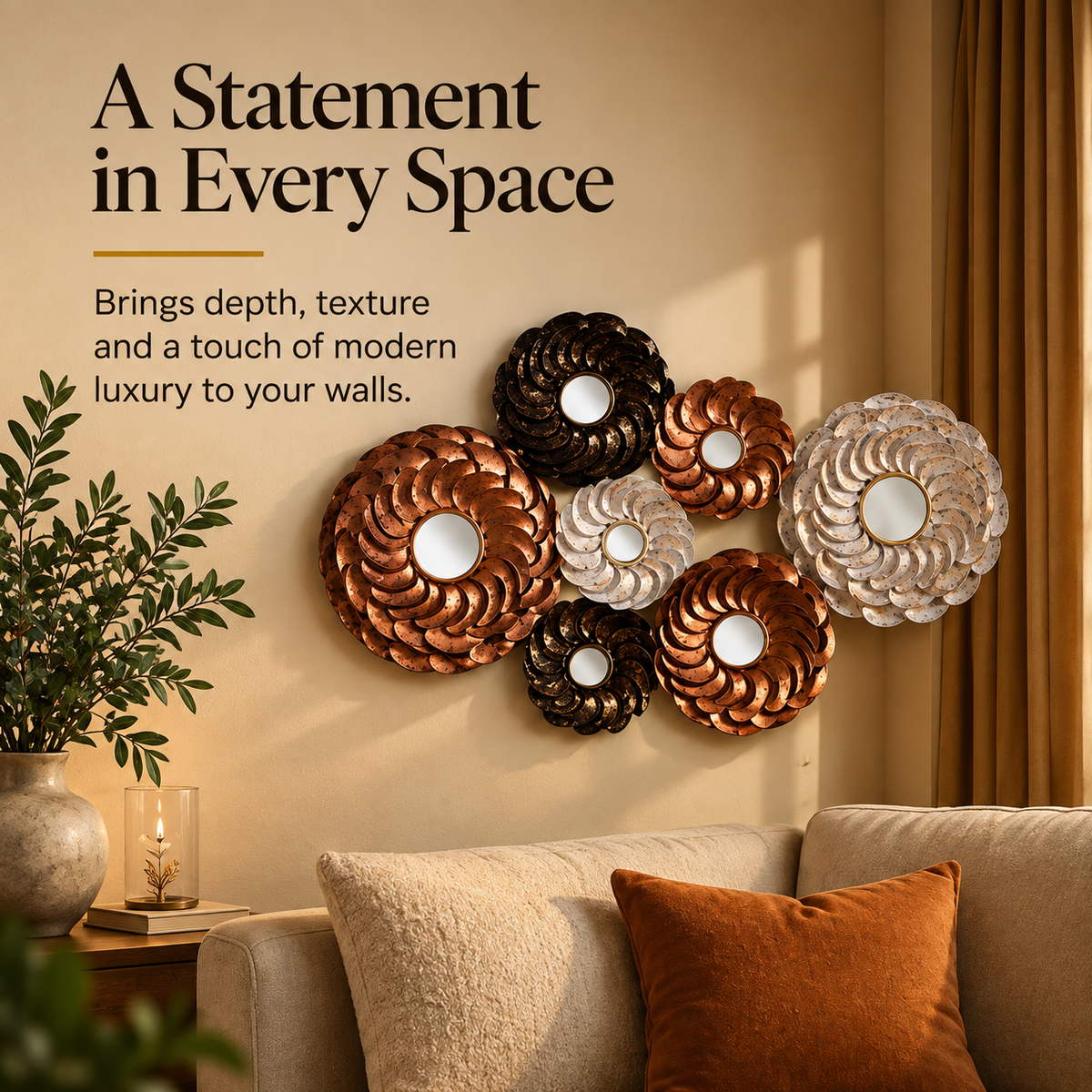 Aurelia Orbit Decorative Mirror Wall Art