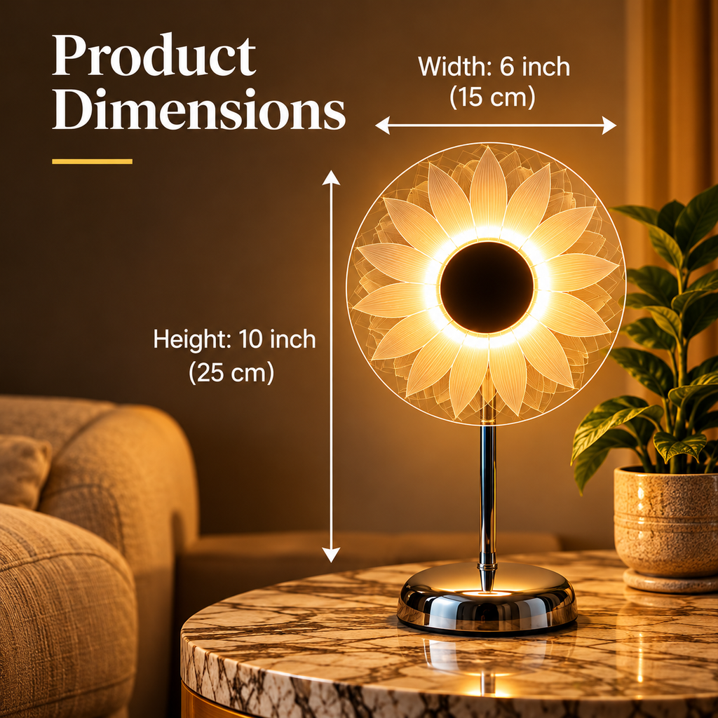 Sunflower Glow Decorative LED Table Lamp