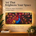 Mayura Radiance Illuminated Peacock Wall Art
