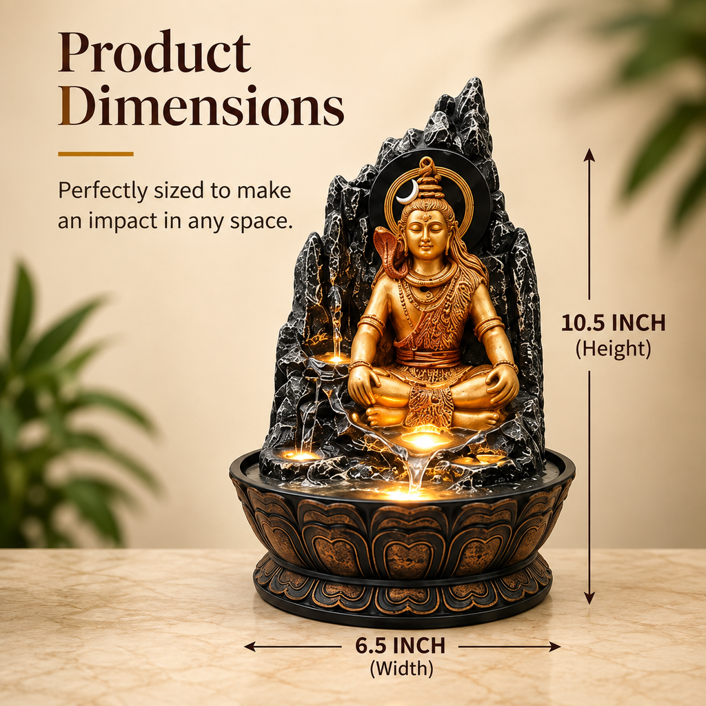 Divine Shiva Serenity Tabletop Water Fountain