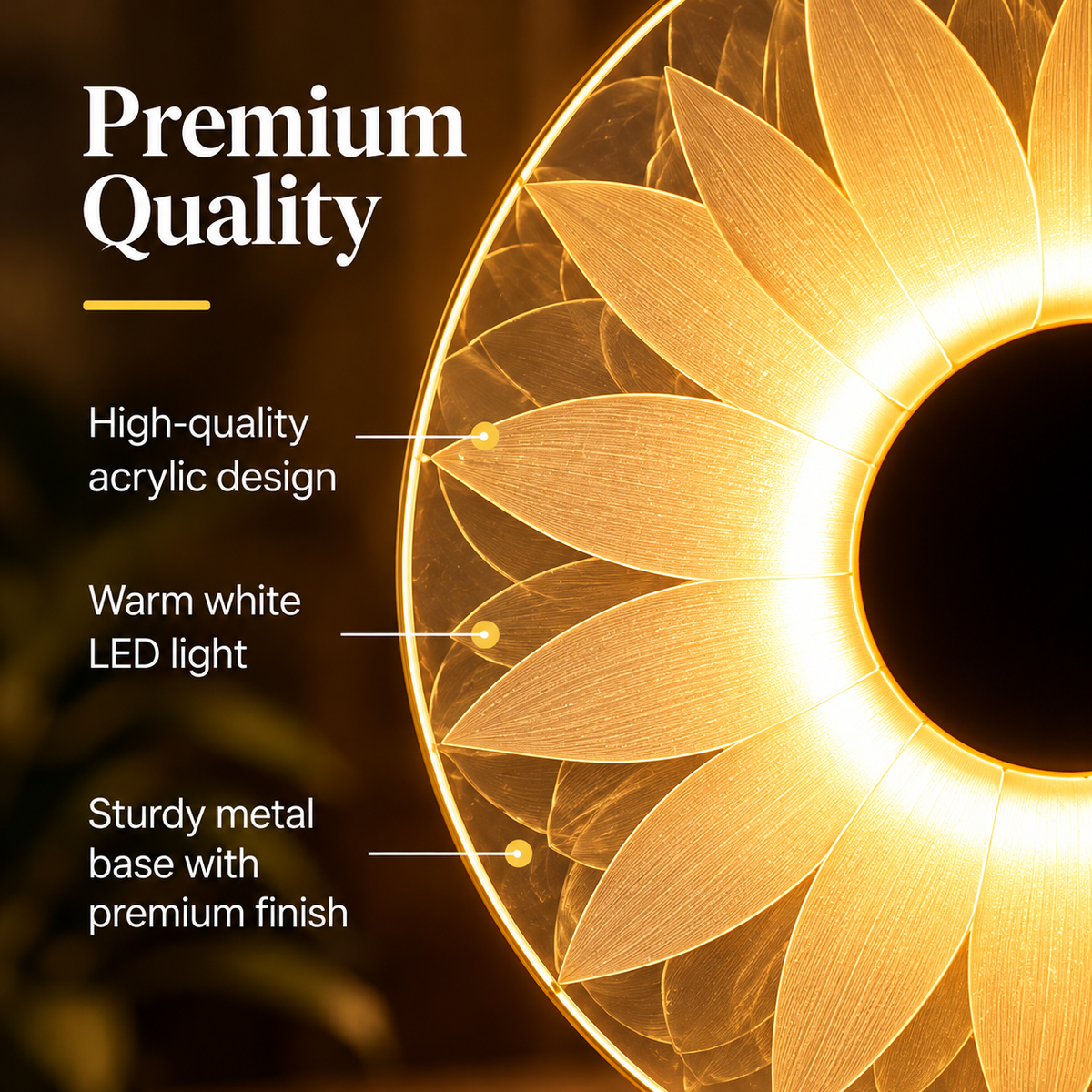 Sunflower Glow Decorative LED Table Lamp