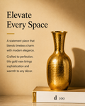 Regal Hammered Gold Decorative Vase – 16 Inch