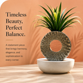 Aurelia Textured Ring Vase – 10 Inch