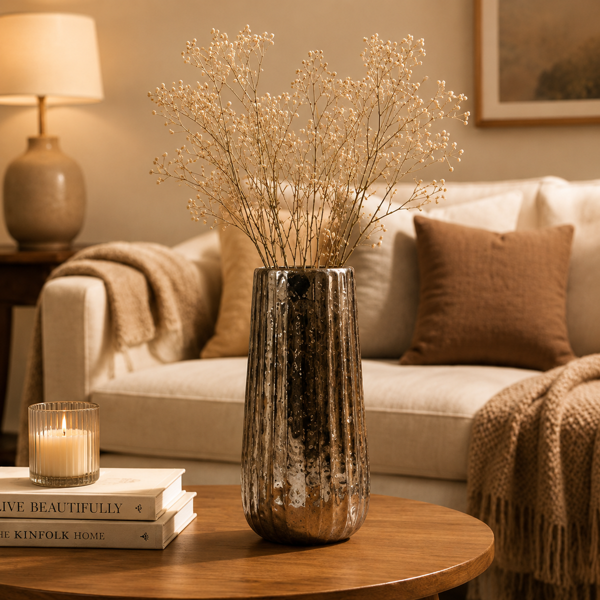 Aurelia Textured Bronze Vase – 13 Inch