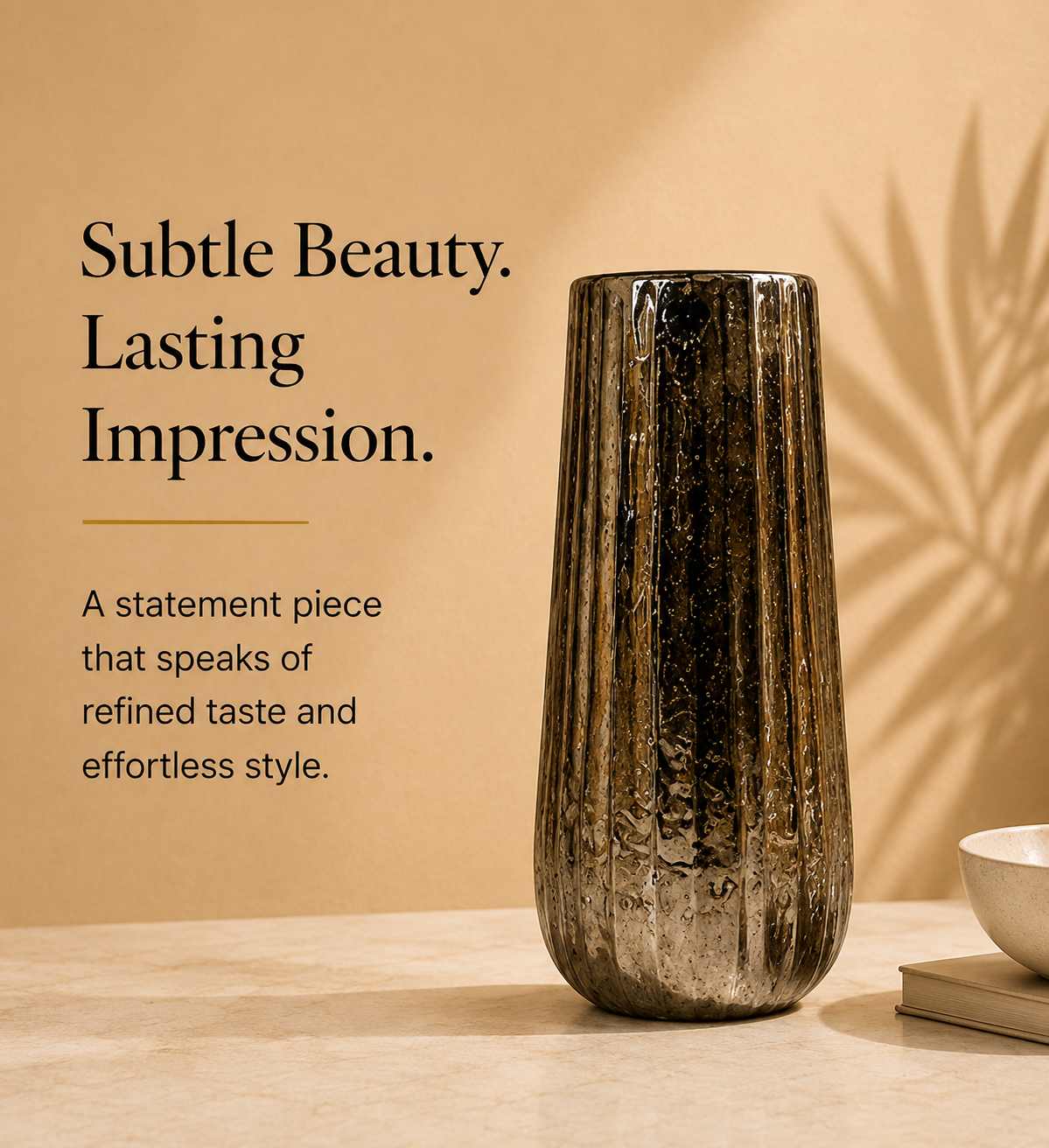 Aurelia Textured Bronze Vase – 13 Inch