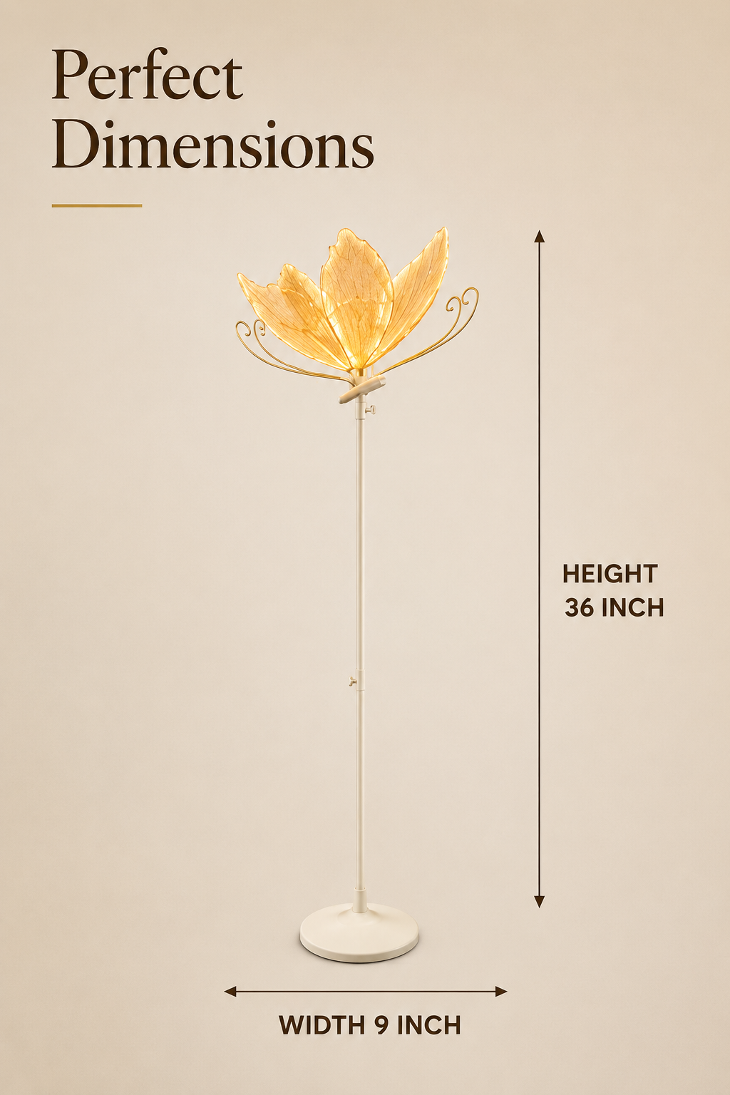 Floral Petal Floor Lamp with Warm Ambient Light | Decorative White Standing Lamp
