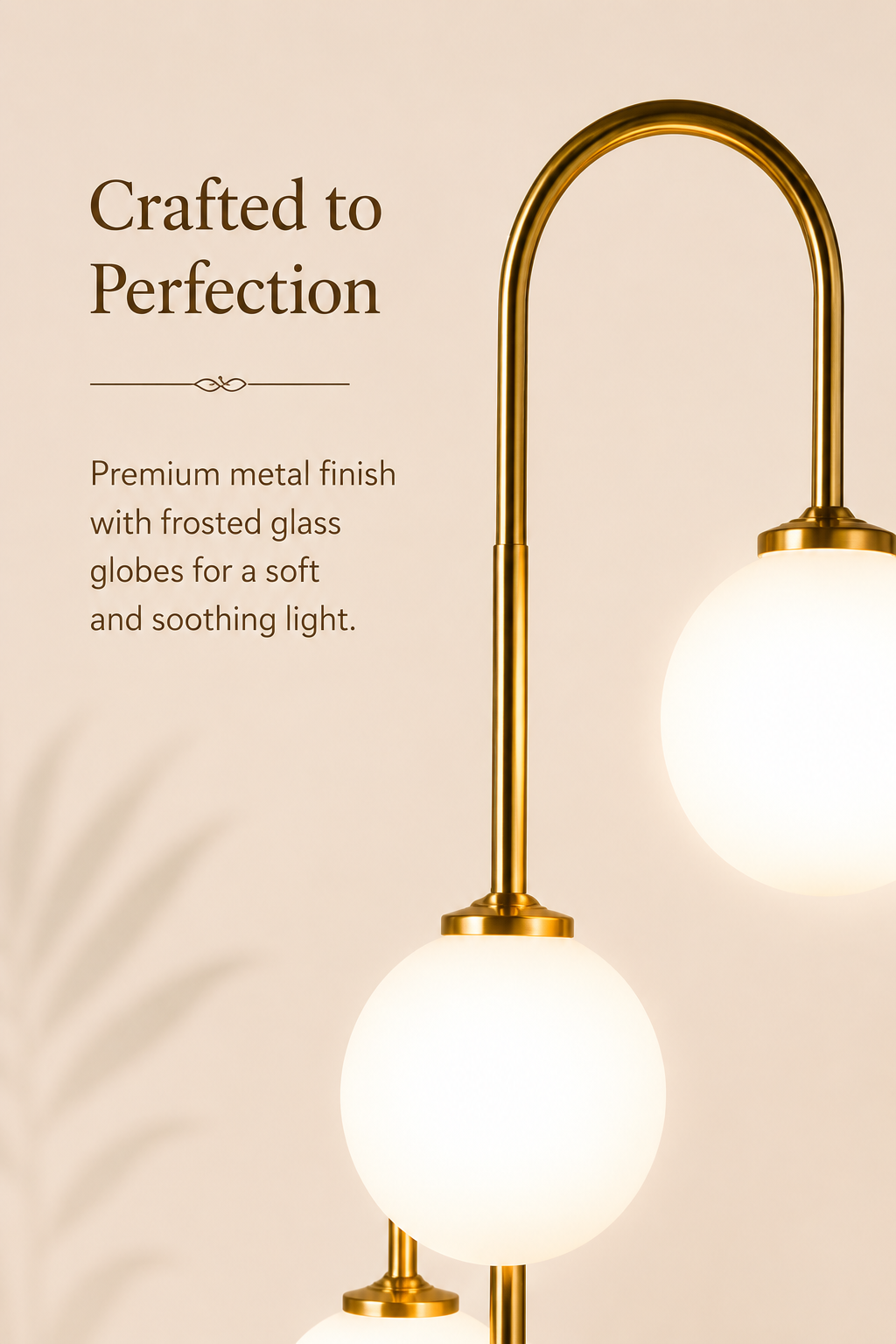 Modern 3-Light Gold Floor Lamp with Frosted Glass Globe Shades
