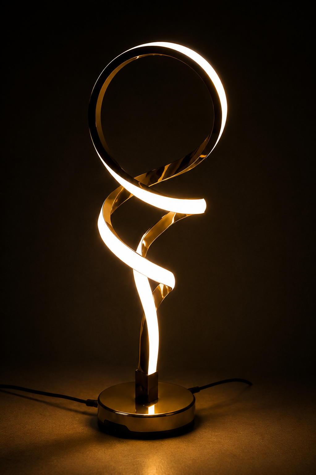 Modern Spiral LED Table Lamp – Minimalist Decorative Desk & Bedside Light