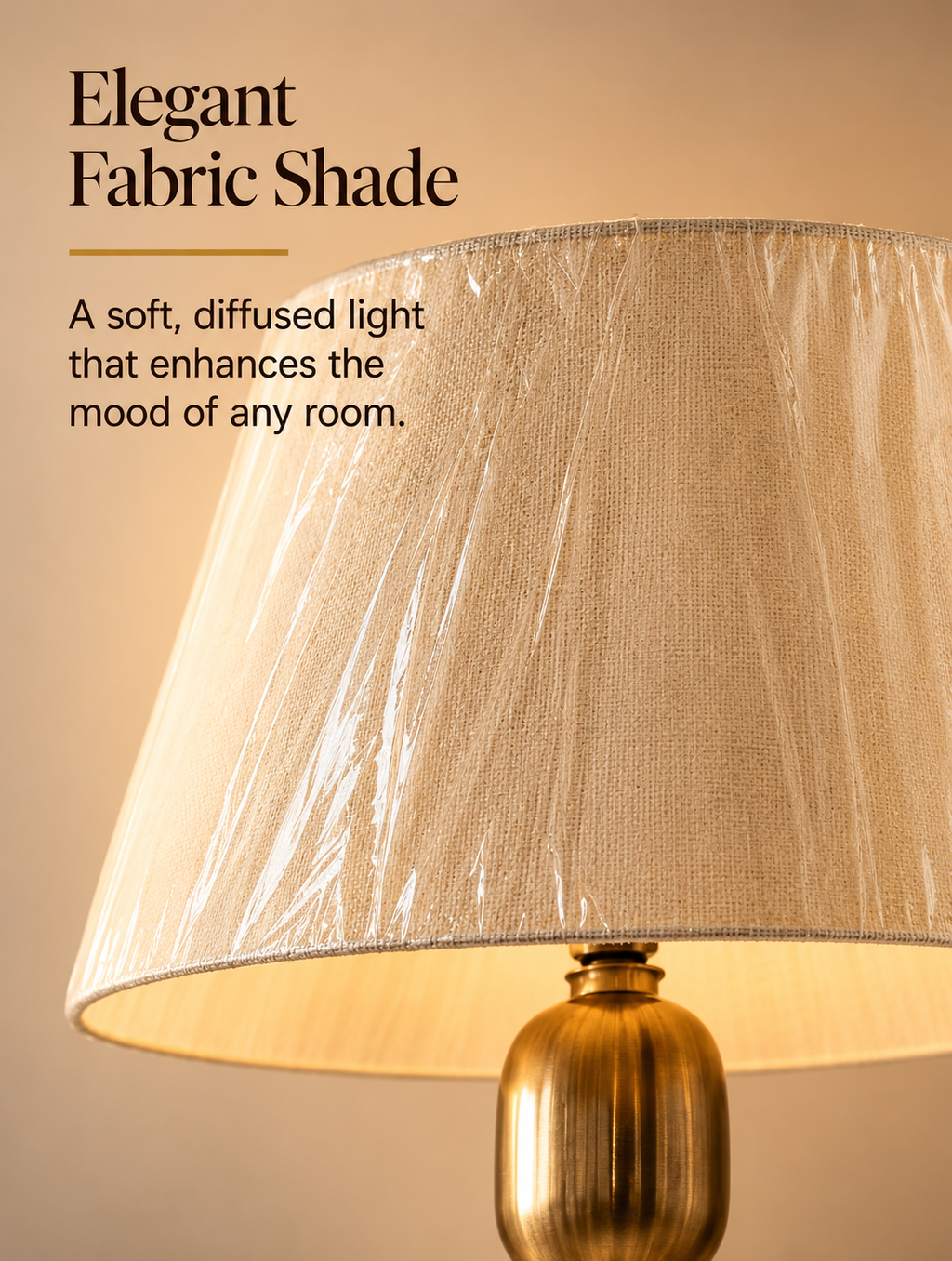 Antique Gold Floor Lamp with Fabric Shade