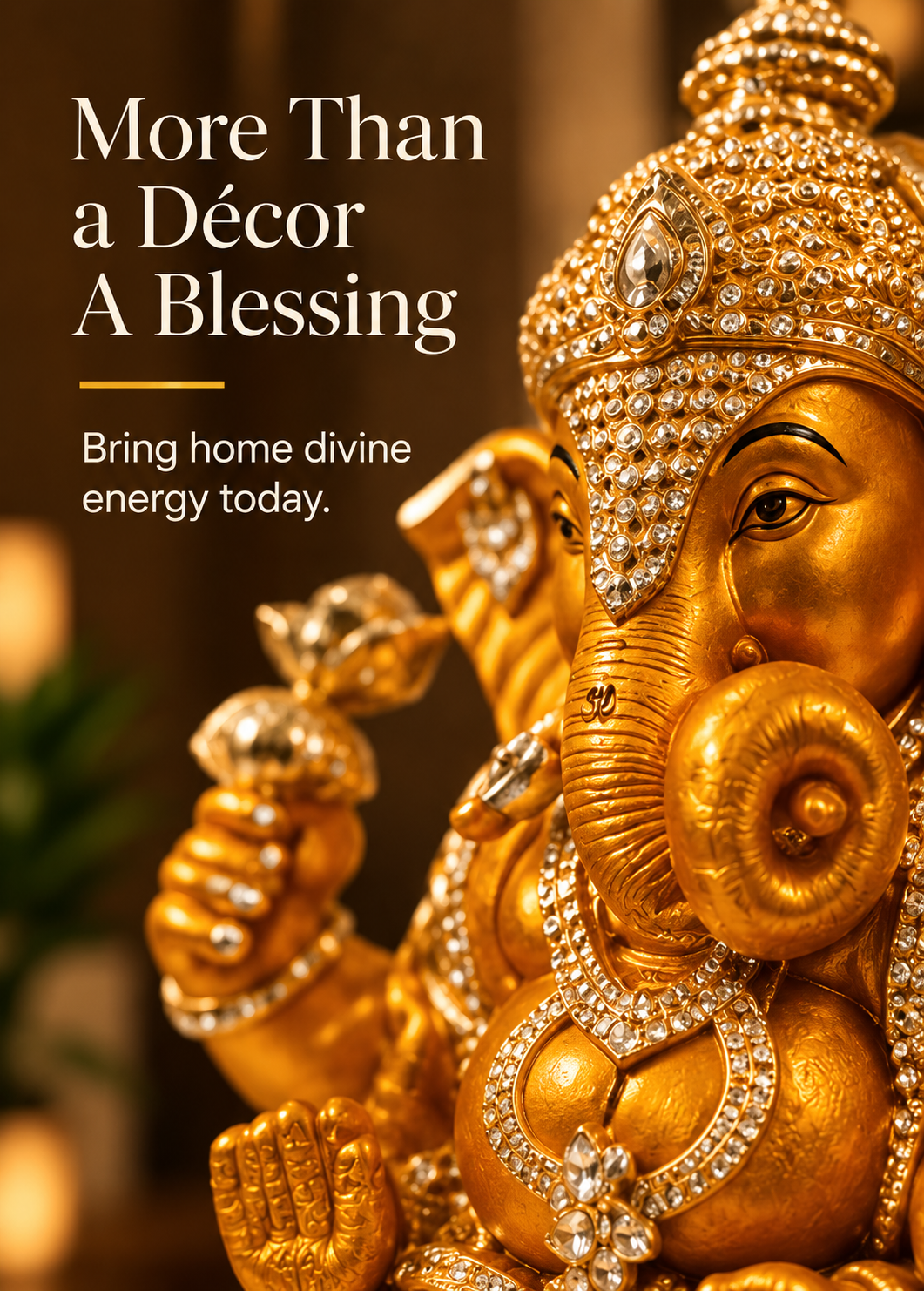 Divya Shree Gold-Toned Ganesha Idol