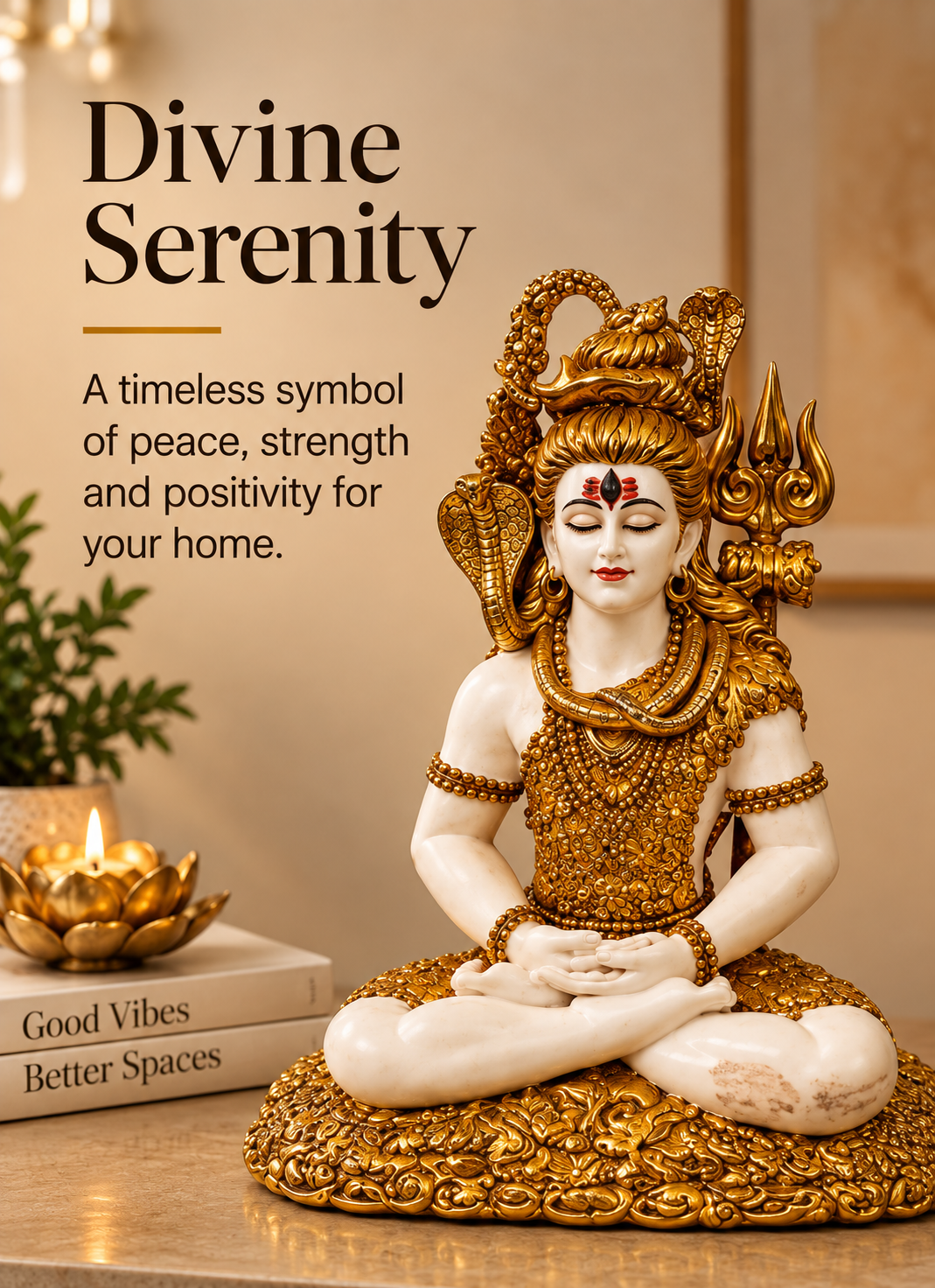 Meditating Lord Shiva Idol – Divine Serenity Statue
