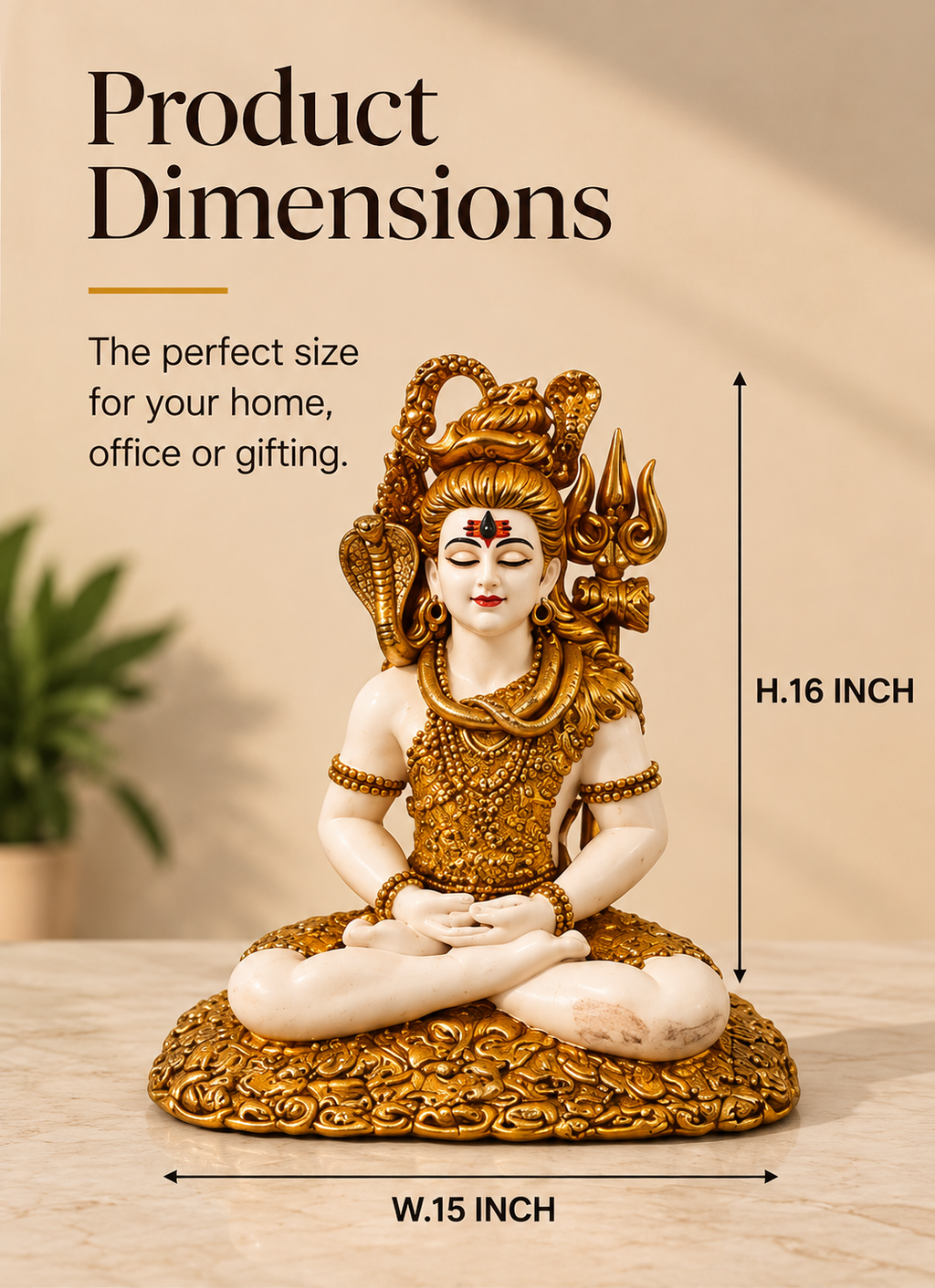 Meditating Lord Shiva Idol – Divine Serenity Statue