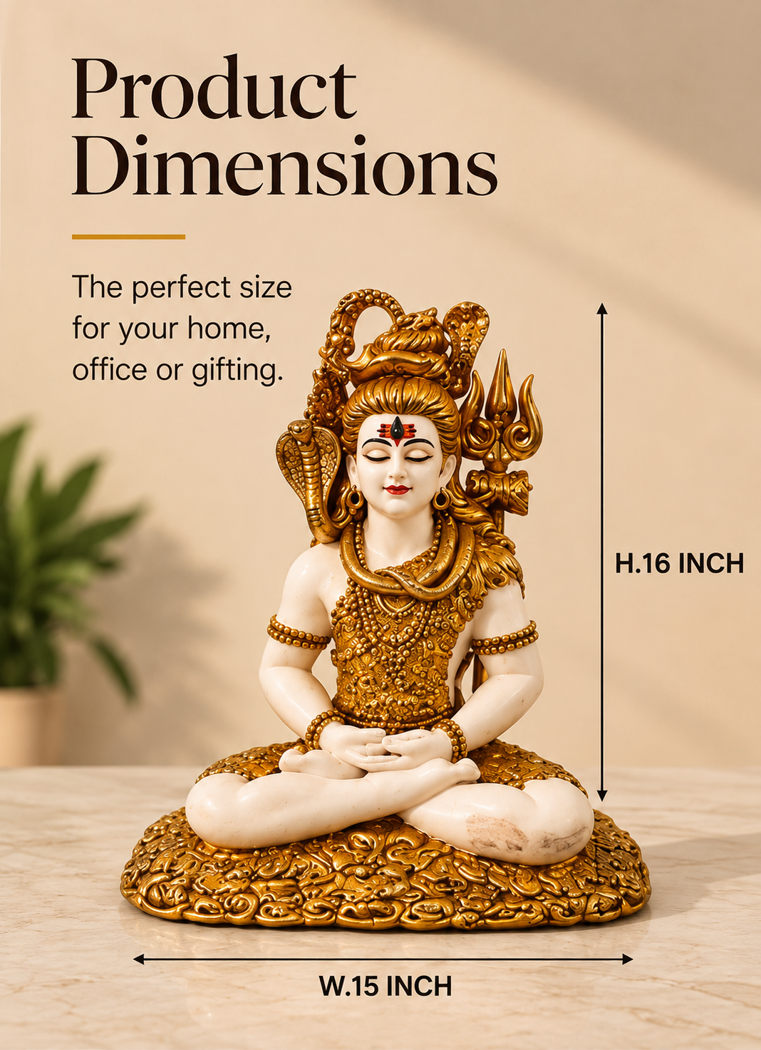 Meditating Lord Shiva Idol – Divine Serenity Statue