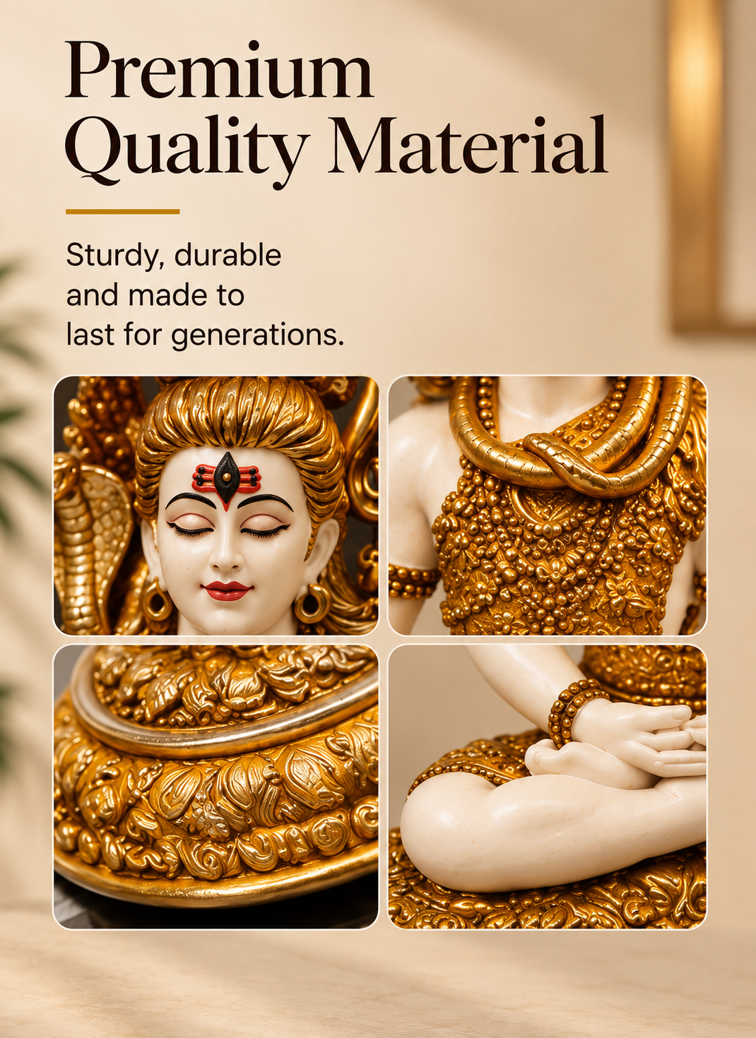 Meditating Lord Shiva Idol – Divine Serenity Statue