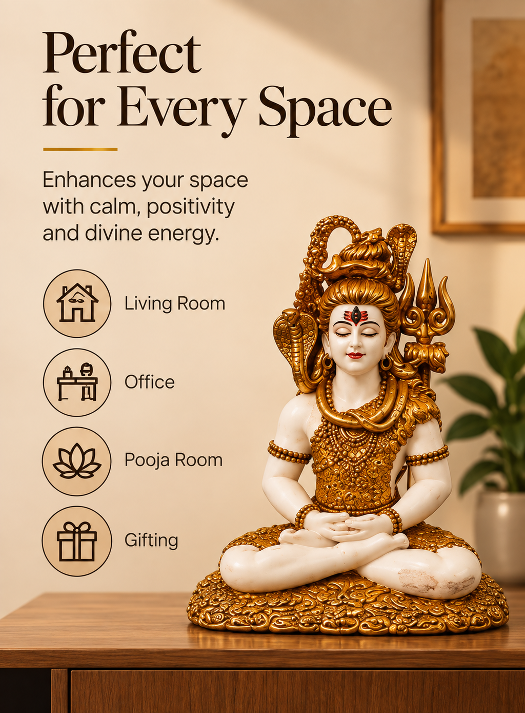 Meditating Lord Shiva Idol – Divine Serenity Statue
