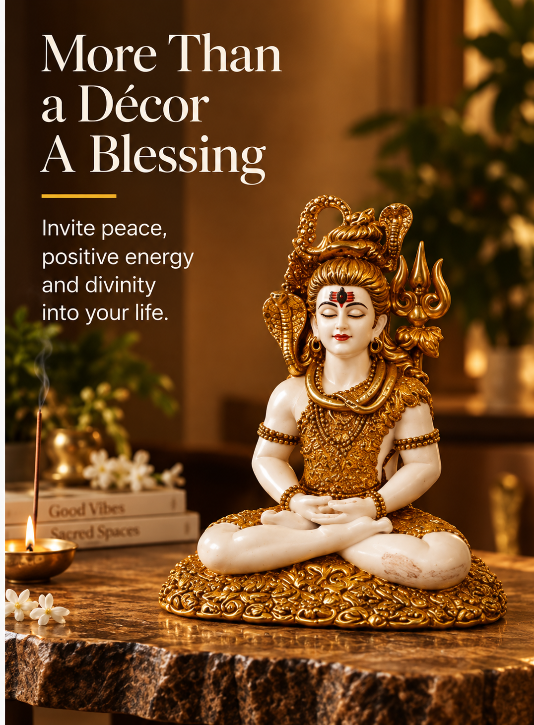 Meditating Lord Shiva Idol – Divine Serenity Statue