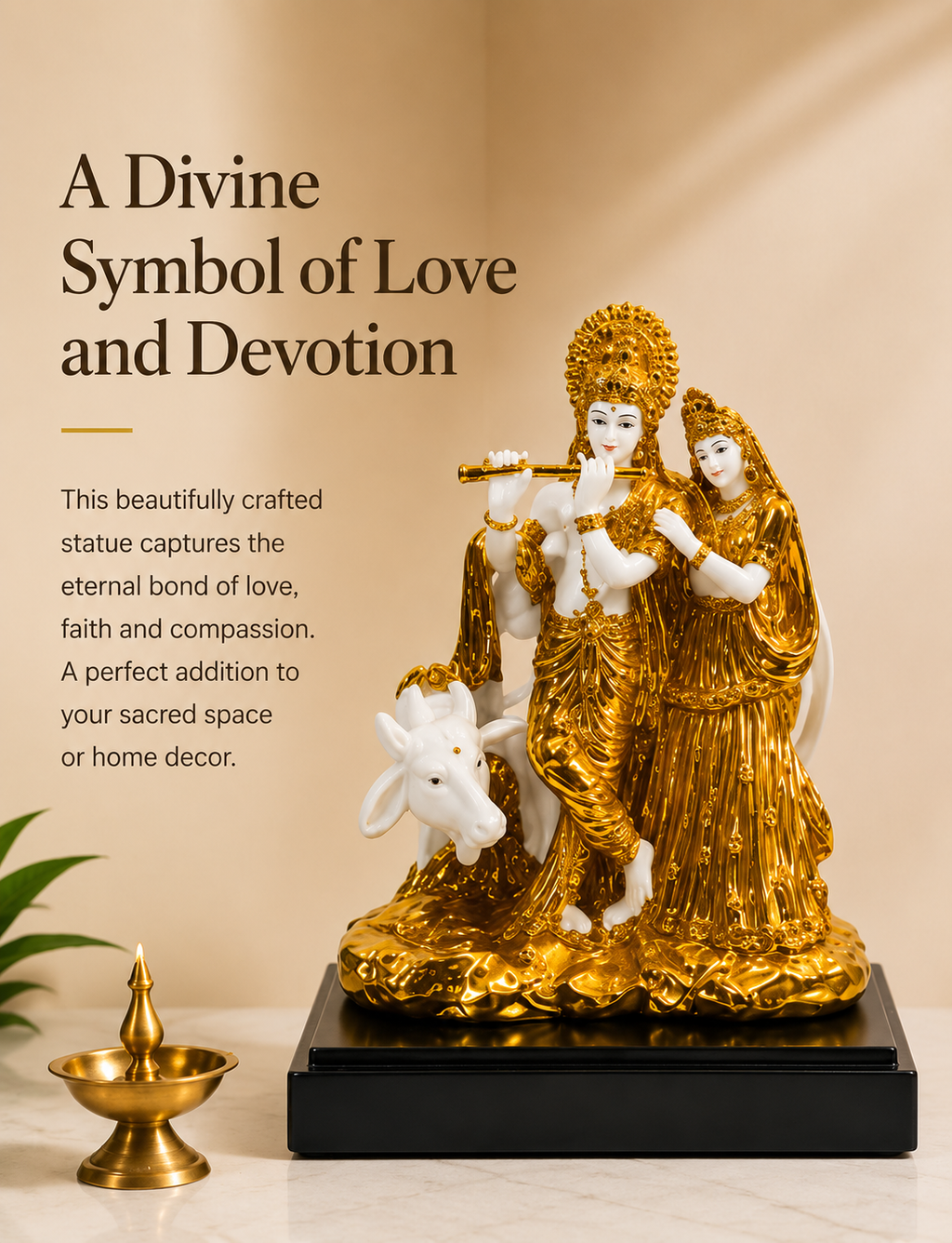 Radha Krishna Decorative Idol