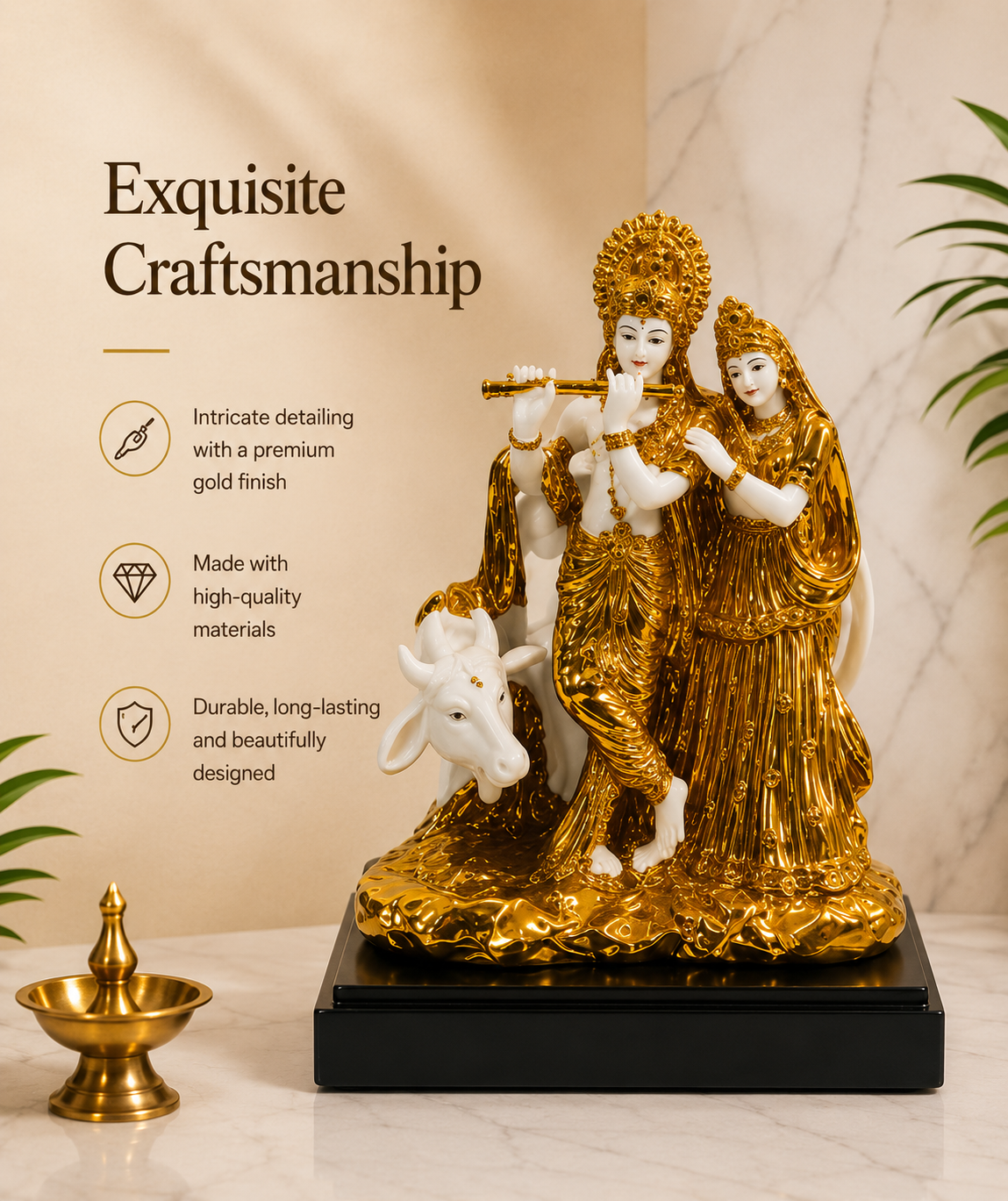 Radha Krishna Decorative Idol