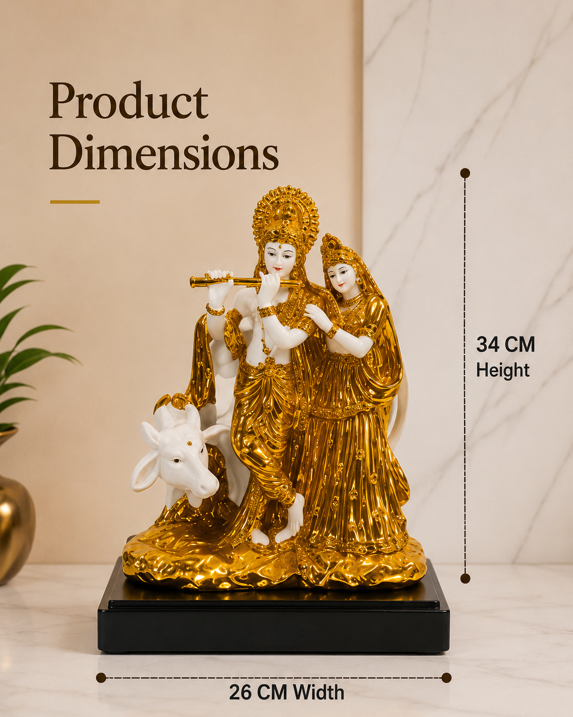Radha Krishna Decorative Idol