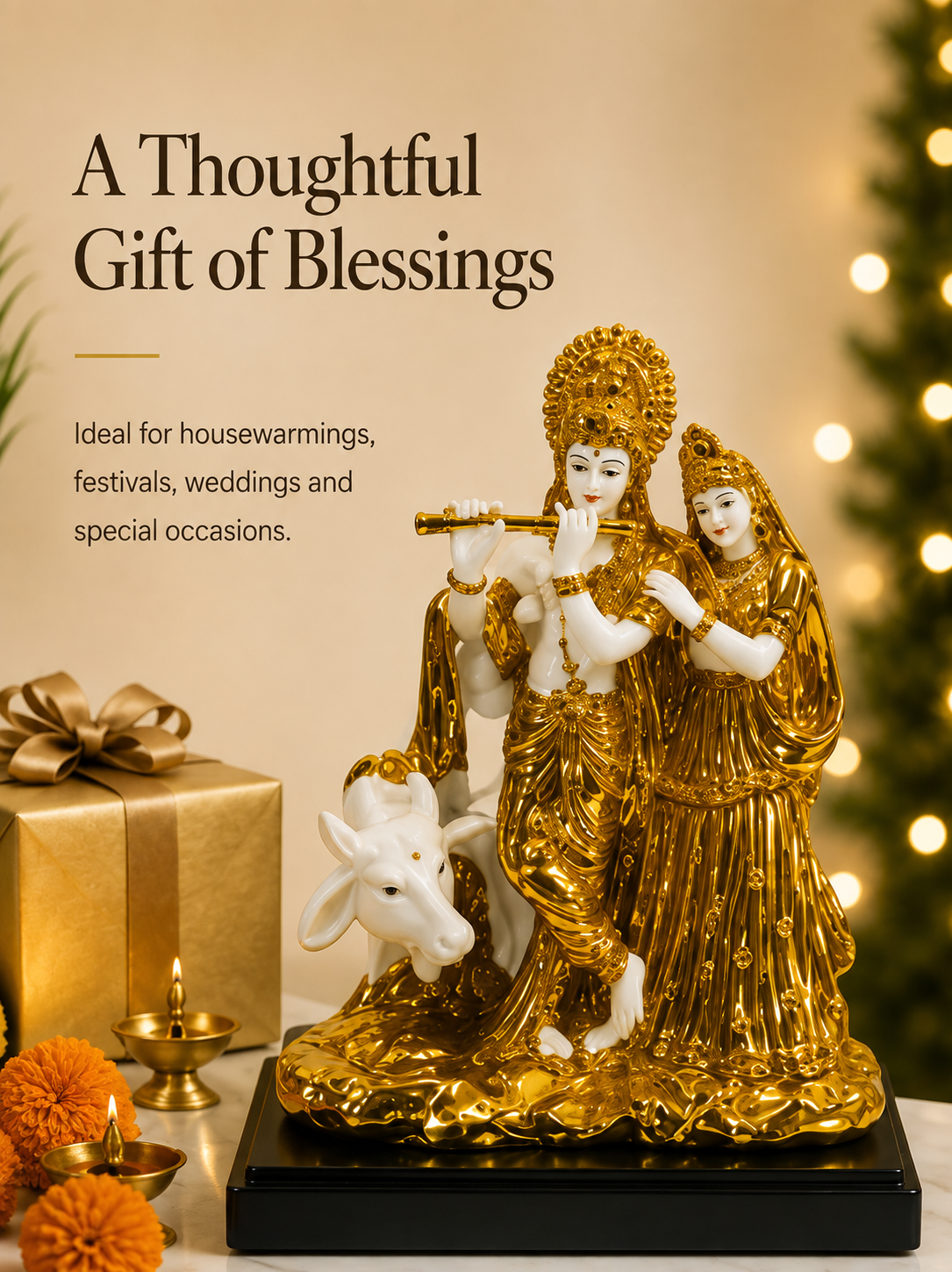 Radha Krishna Decorative Idol