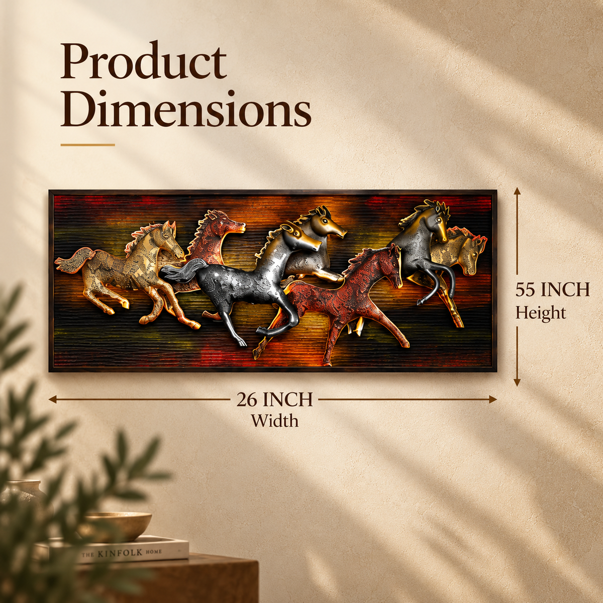 Seven Horses Metal Wall Art – Power & Freedom Statement Décor