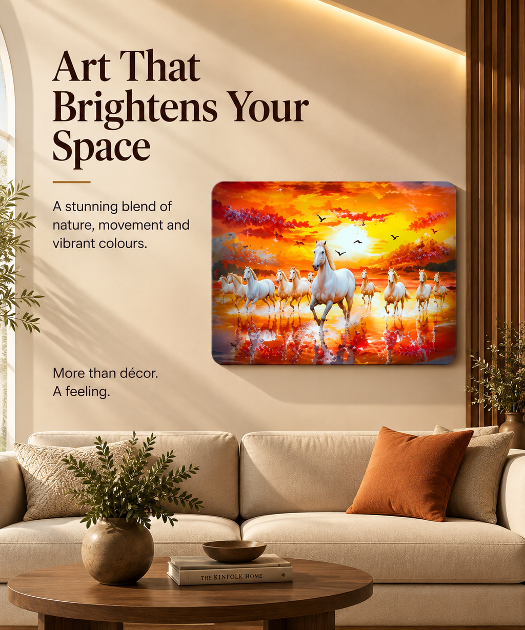 Sunset Galloping Horses Wall Art – Vibrant Premium Wall Décor