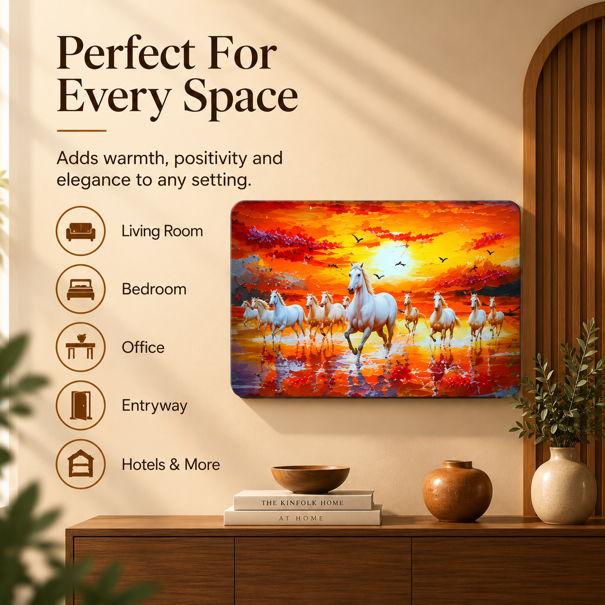 Sunset Galloping Horses Wall Art – Vibrant Premium Wall Décor