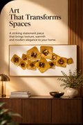 Aurelia Golden Geometric Metal Wall Décor