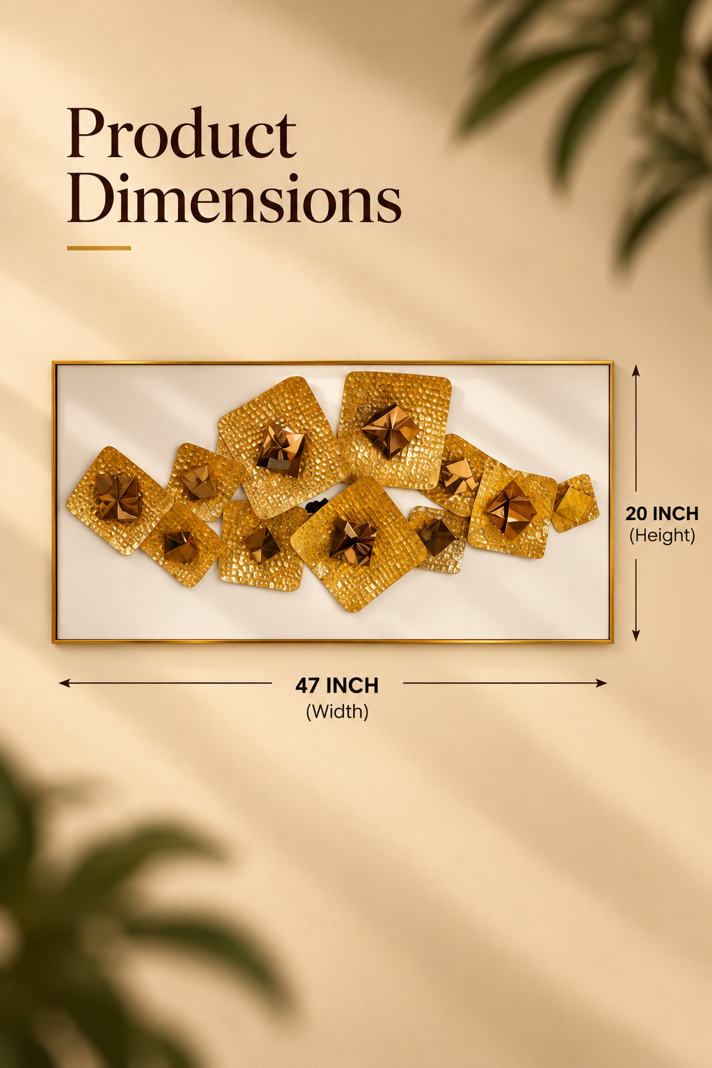 Aurelia Golden Geometric Metal Wall Décor