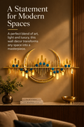 Aurora Balance Metal Wall Décor with Blue Accents – 54 Inch