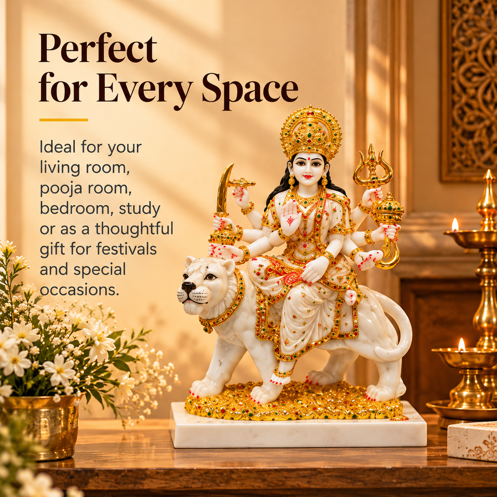Mata Rani on White Tiger Idol – White & Gold