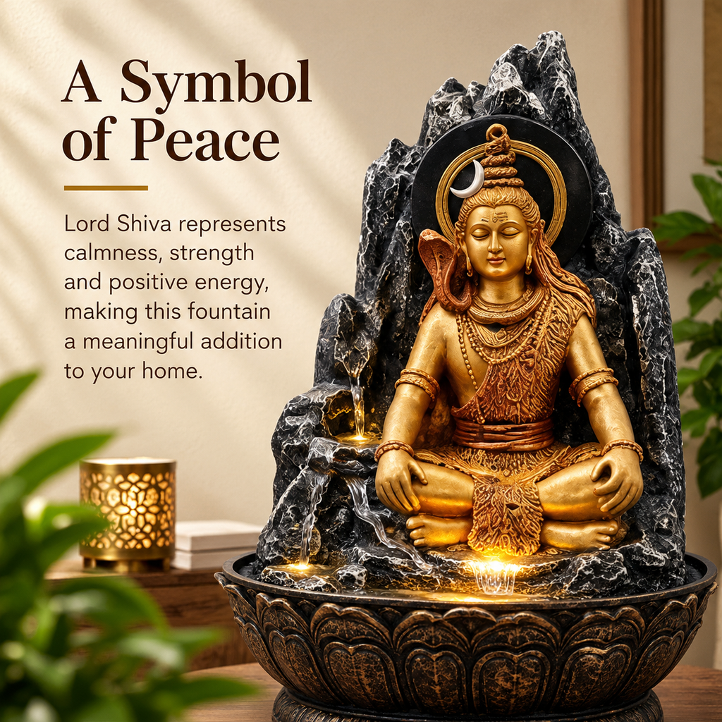 Divine Shiva Serenity Tabletop Water Fountain