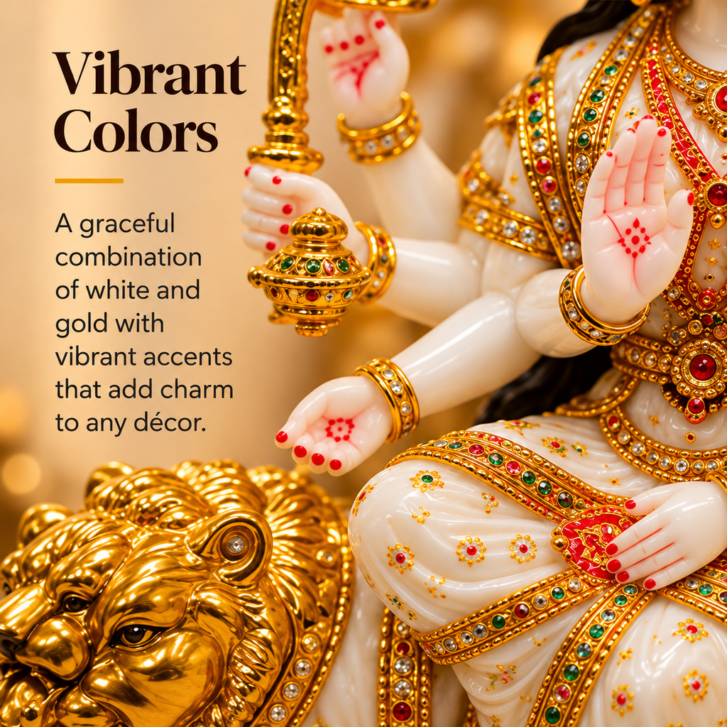 Mata Rani on White Tiger Idol – White & Gold