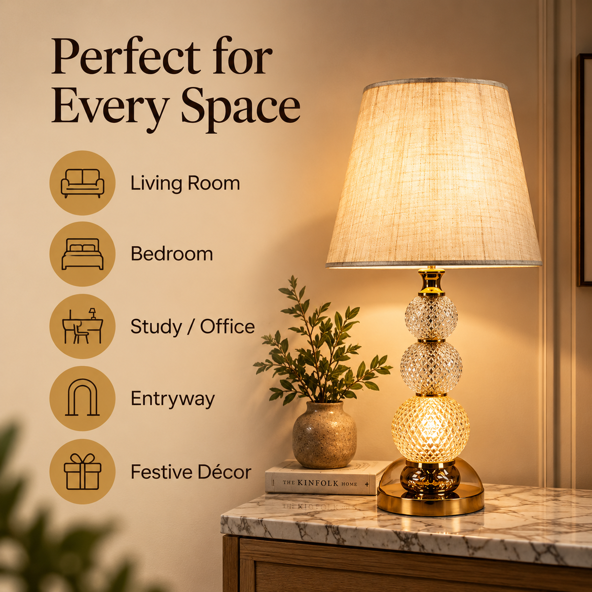 Celeste Faceted Orb Table Lamp