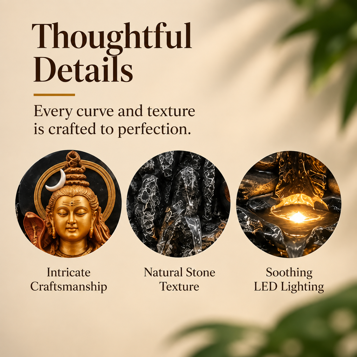 Divine Shiva Serenity Tabletop Water Fountain