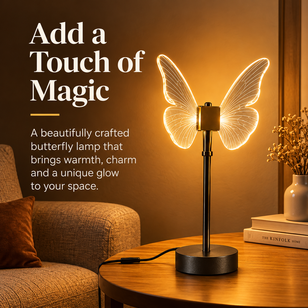 Butterfly Glow LED Table Lamp – Warm White