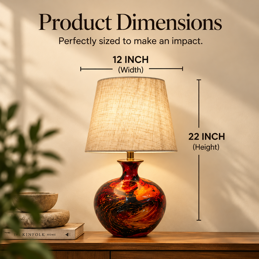 Ember Swirl Statement Table Lamp