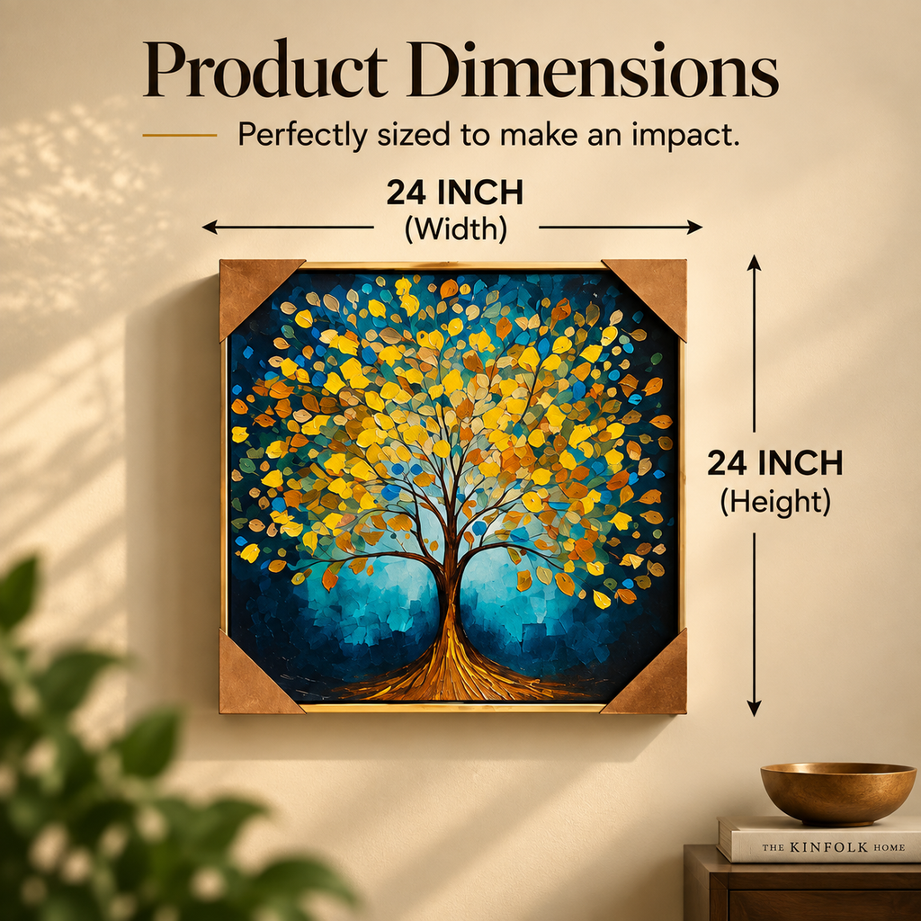 Golden Tree of Life Framed Wall Art