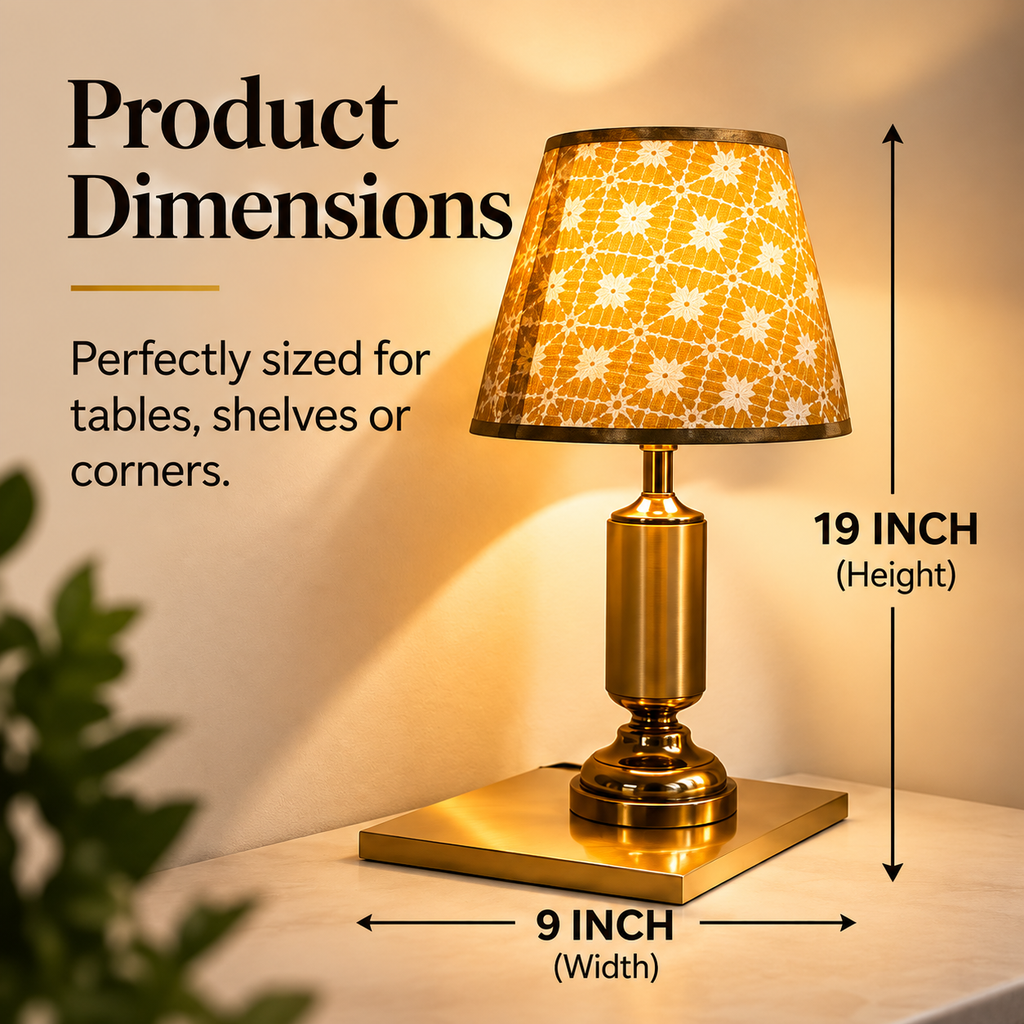 Golden Aura Patterned Table Lamp